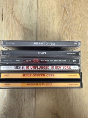Rock CD Lot Nirvana Unplugged Blue Oyster Cult Fuel Hinder Trapt Alt Rock Bundle